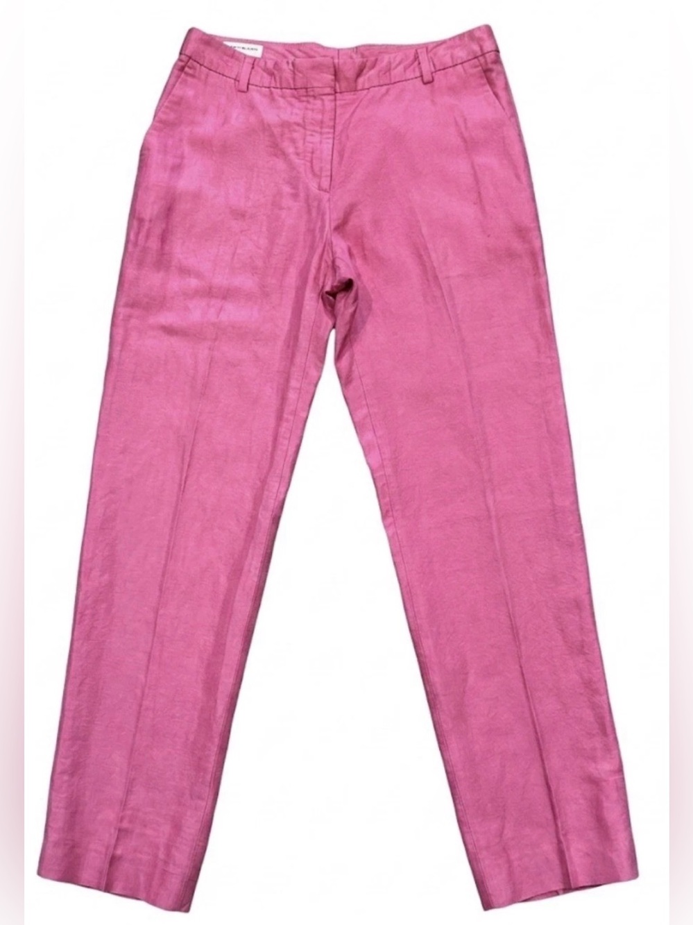 DRIES VAN NOTEN Fuchsia Pink Ramie Silk Blend Trousers Pants Sz 38/US 4-6 Small